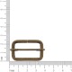 Argola Quadrada com Regulador Ouro Velho 38mm