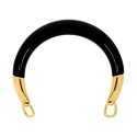 Alça para Bolsa Preto com Ponteira Ouro 140mm