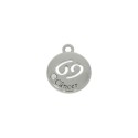 Pingente Signo Câncer Níquel 15mm