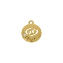 Pingente Signo Câncer Ouro 15mm