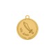 Pingente Iansã Ouro com Bordô 26mm