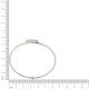 Bracelete Prateado Trevo 68mm