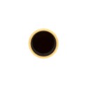 Botão Redondo Para Costura Ouro com Preto 21mm