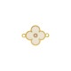Pingente Trevo Ouro com Off White 18mm