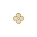 Brinco Trevo Dourado com Off White 18mm