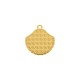 Pingente Concha Dourado com Rosa 28mm