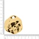 Pingente Grande Mineral Dourado 56mm
