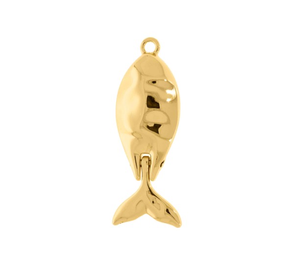 Pingente Peixe Ouro 55mm