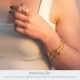 Bracelete Dourado Shine com Strass 68mm