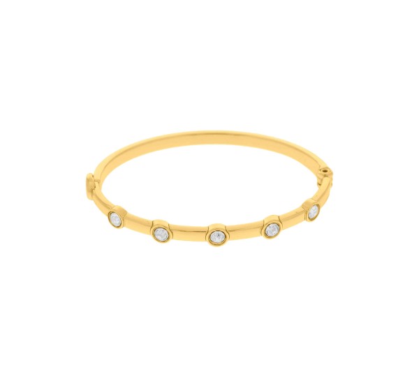 Bracelete Dourado Shine com Strass 68mm