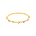 Bracelete Dourado Shine com Strass 68mm