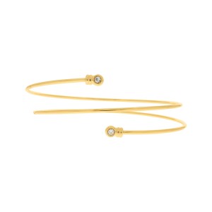 Bracelete de Braço Dourado com Strass 84mm