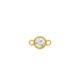 Pingente com Duas Saídas Ouro com Strass 18mm