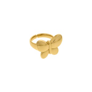 Anel Dourado Borboleta N°21