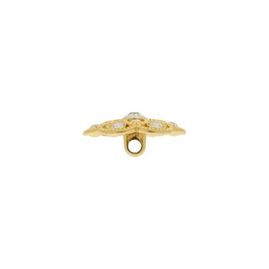 Botão de metal Ouro com Strass 25mm