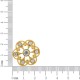 Botão de metal Ouro com Strass 25mm