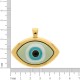 Maxi Pingente Olho Grego Verde com Ouro 41mm