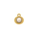 Pingente Redondo Ouro com Pérola 13mm