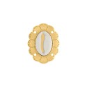 Pingente Búzio Branco com Ouro 40mm