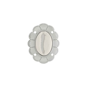 Pingente Búzio Branco com Níquel 40mm