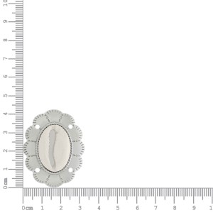 Pingente Búzio Branco com Níquel 40mm