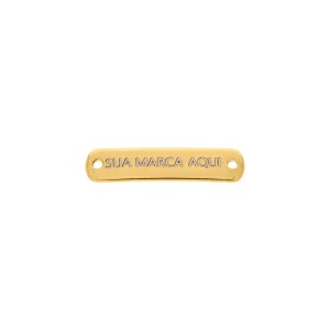 Placa Personalizada Ouro 30mm
