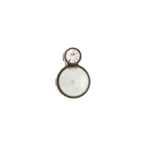 Passador Ouro velho com Pérola 30mm
