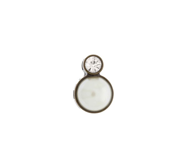 Passador Ouro velho com Pérola 30mm