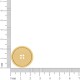 Botão de Metal Dourado 23mm