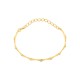 Bracelete Olho Grego Dourado com Azul 66mm