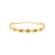 Bracelete Olho Grego Dourado com Azul 66mm
