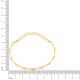 Bracelete Olho Grego Dourado com Azul 66mm