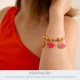 Pingente Boca Ouro com Pink 25mm
