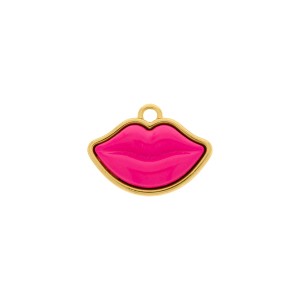 Pingente Boca Ouro com Pink 25mm