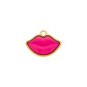 Pingente Boca Ouro com Pink 25mm