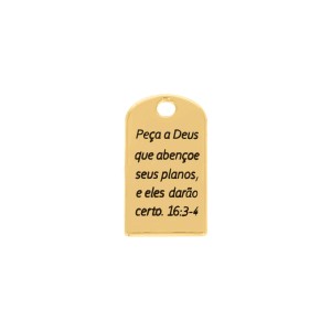 Medalha Provérbio Ouro 23mm