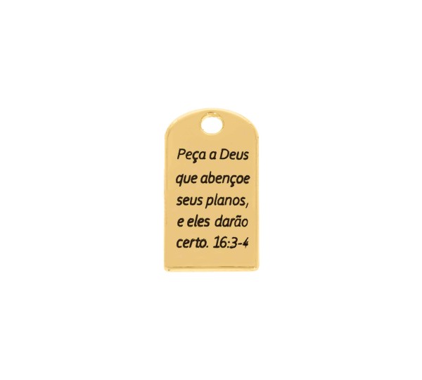 Medalha Provérbio Ouro 23mm