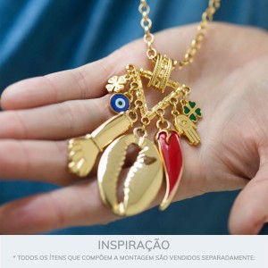 Conjunto Pingentes da Sorte Ouro