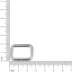 Argola para Bolsa Quadrada Níquel 20mm