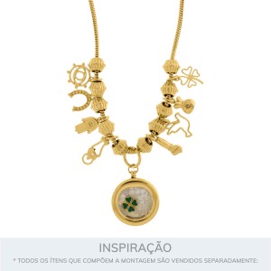 Conjunto Pingentes Patuá Ouro