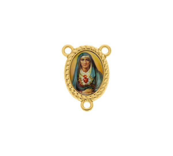 Entremeio Terço Nossa Senhora das Dores Ouro 26mm