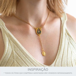 Entremeio Terço Nossa Senhora das Dores Ouro 26mm