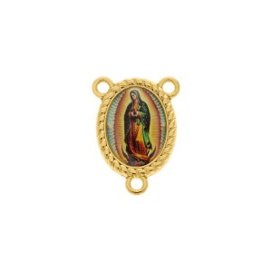 Entremeio Terço Nossa Senhora Guadalupe Ouro 26mm