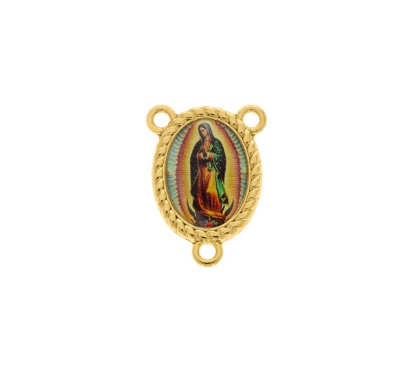 Entremeio Terço Nossa Senhora Guadalupe Ouro 26mm