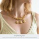 Pingente Orgânico Ouro com Pérola 23mm