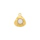 Pingente Orgânico Ouro com Pérola 23mm