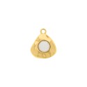 Pingente Orgânico Ouro com Pérola 23mm
