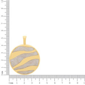 Pingente Fluidez Ouro com Pérola 51mm