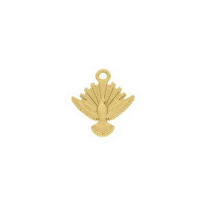 Pingente Pomba Espírito Santo Ouro 22mm