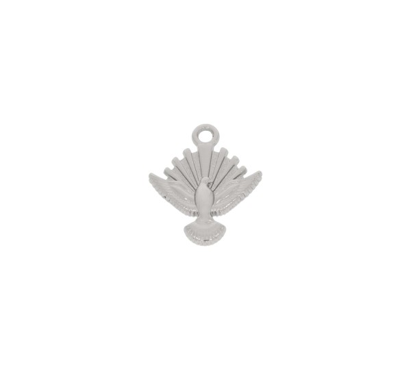 Pingente Pomba Espírito Santo Níquel 22mm